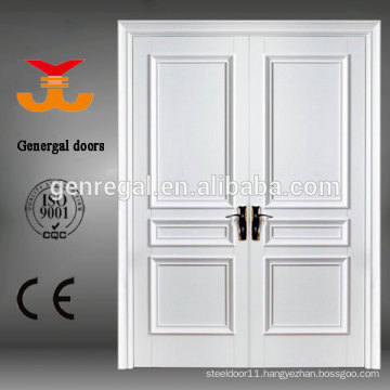 CE Luxury white interior Double Leaf Wood Door